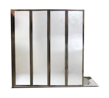 Душевая шторка на ванну Cerutti SPA BOUNA 130х140 стекло матовое профиль хром ориентация универсальная