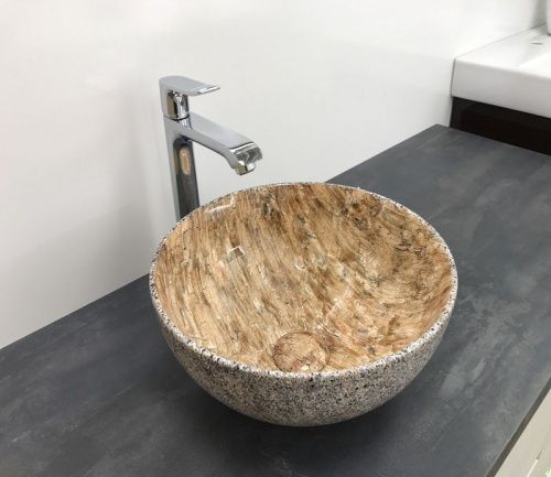 Раковина из сантехнического фаянса CeramaLux 488 30х30 накладная цвет многоцветный без отверстий под смеситель - фото 2