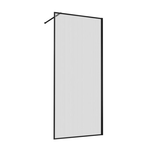 Душевая перегородка Vincea Walk in HP Art VSW-1HP900FLB 90х200 стекло рифленое профиль черный - фото 4