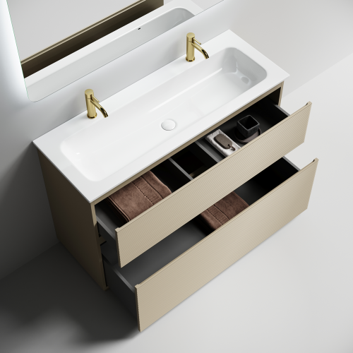 Тумба под раковину Sancos FOLK Floor FL120FCP 120х40 напольная цвет бежевый - фото 3