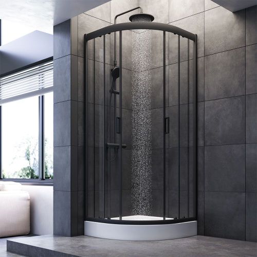 Душевой уголок Am.Pm Gem W90G-401-080BT 80х80 стекло прозрачное профиль черный без поддона - фото 3