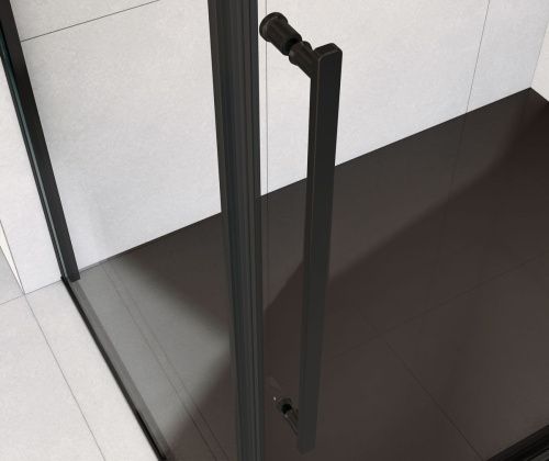 Душевой уголок Vincea Arno VSR-1A9012CLB 120х90 стекло прозрачное профиль черный без поддона - фото 3