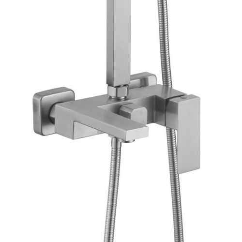 Душевая стойка Haiba HB24803-2 настенная цвет нержавеющая сталь - фото 4