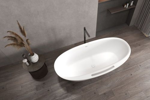 Ванна из искусственного камня Abber Stein AS9631 170х85 отдельностоящая овальная - фото 3