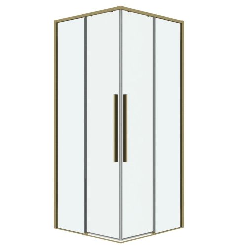 Душевой уголок Grossman Galaxy 300.K33.01.8080.32.00 80х80 стекло прозрачное профиль золото без поддона
