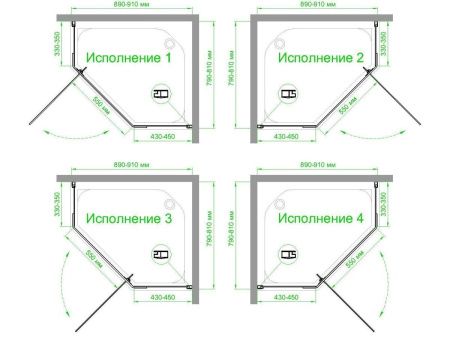 Душевой уголок Royal Bath TR RB9080TR-T 90х80 стекло прозрачное профиль белый без поддона