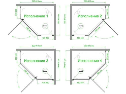 Душевой уголок Royal Bath TR RB9080TR-T 90х80 стекло прозрачное профиль белый без поддона - фото 3