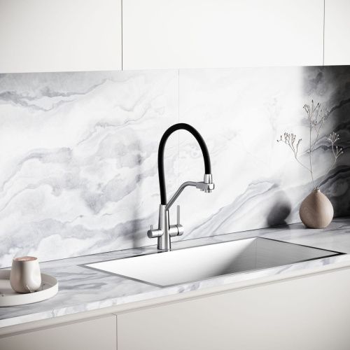 Смеситель для кухни Sancos Nolia SC12003SS на мойку черный/нержавеющая сталь - фото 3