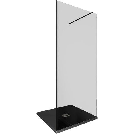 Душевая перегородка Allen Brau Infinity 3.21010.BBA.T 90х200 стекло тонированное профиль черный