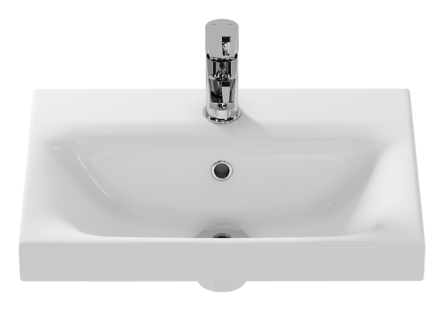 Раковина мебельная керамическая Cersanit Moduo Slim 50 UM-MOD50SL/1 50х40 накладная цвет белый 1 отверстие под смеситель - фото 2