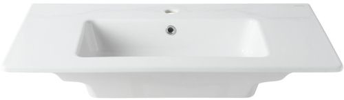 Раковина керамическая Allen Brau Fantasy 4.11013.20 90х50 полувстраиваемая цвет белый 1 отверстие под смеситель - фото 2