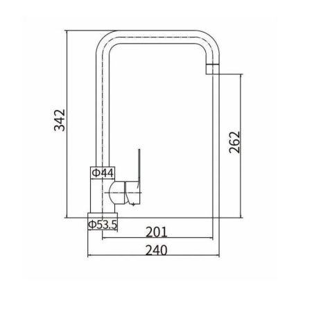 Смеситель для кухни Fashun A54201-13 на мойку бежевый