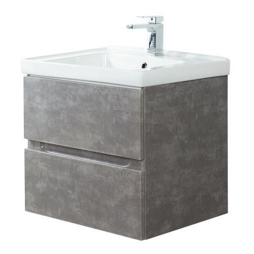 Тумба под раковину Art&Max TECHNO AM-Techno-700-2C-SO-FC305 70х50 подвесная цвет серый - фото 3