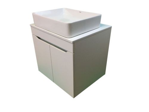 Тумба с раковиной Sintesi STL.W7019_SIN-LVB-APP-407 60х60 подвесная цвет белый - фото 2