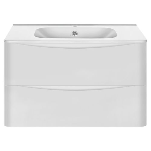 Тумба под раковину Vincea Paola VMC-2P800GW 80х50 подвесная цвет белый - фото 2