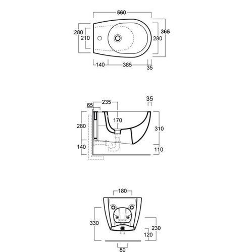 Биде подвесное Simas Vignoni VI19 nero matt*1 цвет черный - фото 2