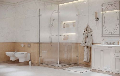 Душевой уголок Ambassador Abner 10011106 100х100 стекло прозрачное профиль хром без поддона - фото 4