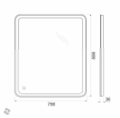 Зеркало с подсветкой BelBagno Marino SPC-MAR-700-800-LED-TCH 70х80 подвесное - фото 5