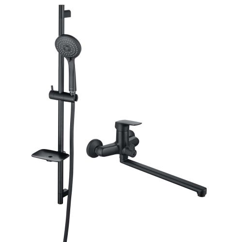 Комплект смесителей Aquatek ВЕГА AQ1033MB настенный черный