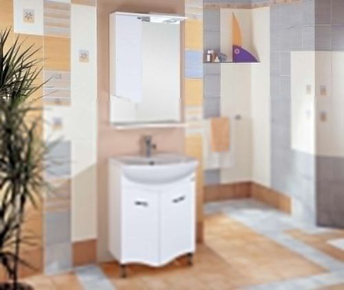 Тумба под раковину Onika Лайн 106043 60х30 подвесная цвет серый - фото 2