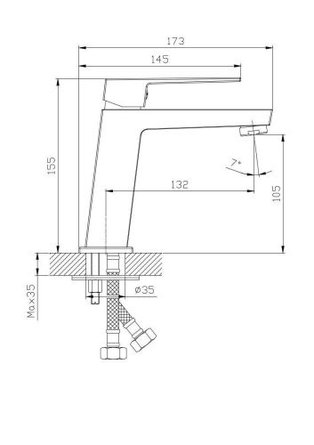 Смеситель Rush Thira TR3635-12White на раковину белый - фото 2