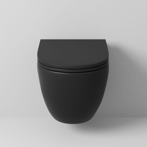 Унитаз подвесной Grossman Торнадо GR-4455BMSQ черный с сиденьем микролифт безободковый смыв торнадо - фото 4