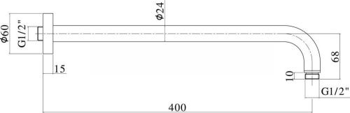 Держатель верхнего душа Paffoni Lusso ZSOF034ST нержавеющая сталь - фото 2