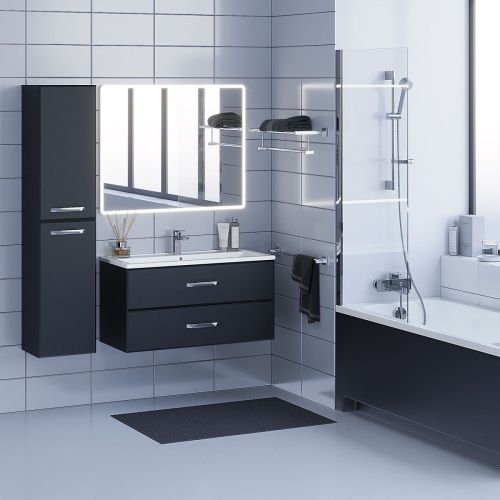 Тумба с раковиной Uperwood Foster 291020538 100х50 цвет черный - фото 2