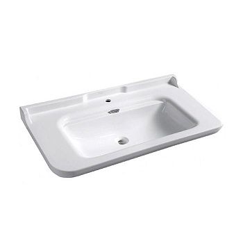 Раковина из сантехнического фарфора Kerasan Waldorf 4144K1bi/cr*1 120х60 подвесная цвет белый 1 отверстие под смеситель