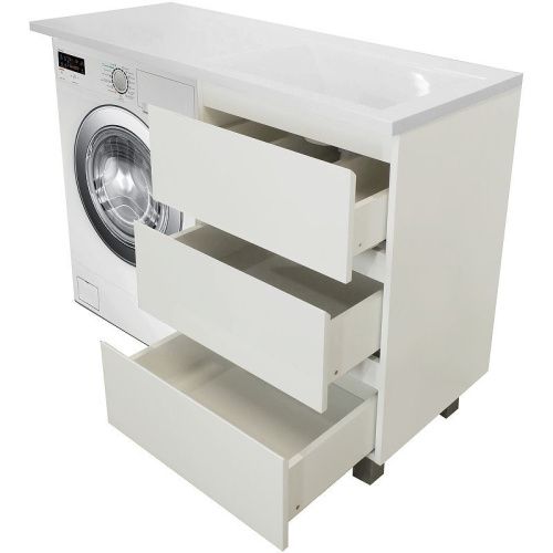 Тумба с раковиной Эстет Dallas Luxe ФР-00009669 40х50 напольная цвет белый - фото 3