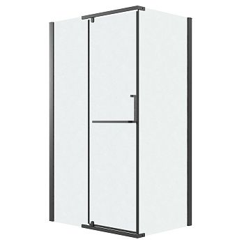 Душевой уголок Grossman Pragma 120.K33.03.1280.21.02 120х80 стекло текстурное профиль черный без поддона