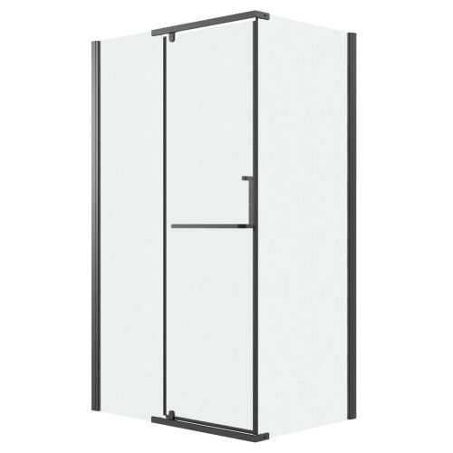 Душевая перегородка Grossman Pragma 200.K33.03.80.21.02 80х195 стекло текстурное профиль черный - фото 2