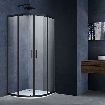 Душевой уголок Vincea Alpha VSQ-3AL900CLB 90х90 стекло прозрачное профиль черный без поддона