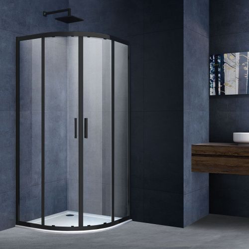 Душевой уголок Vincea Alpha VSQ-3AL900CLB 90х90 стекло прозрачное профиль черный без поддона
