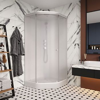 Душевая кабина Parly Penta P911F 90х90 пятиугольная с крышей ориентация универсальная