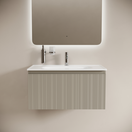 Тумба под раковину Sancos CODE CD80GP 80х50 подвесная цвет серый