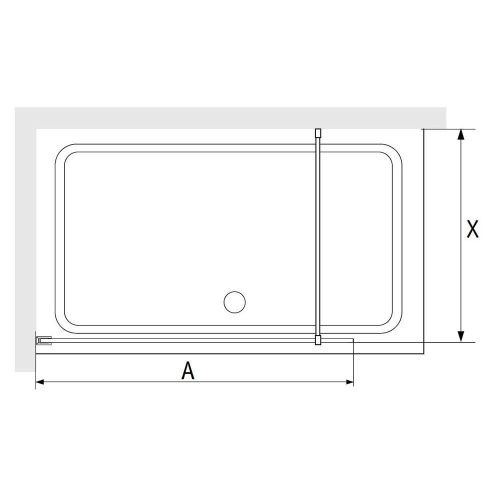 Душевая перегородка RGW Walk In 32101290-16 90х200 стекло прозрачное профиль золото - фото 3