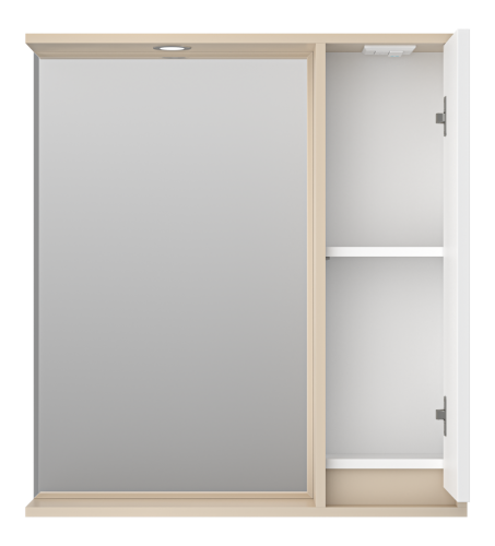 Зеркало-шкаф Brevita Balaton BAL-04075-03-01П 70х80 подвесной цвет белый/бежевый - фото 3