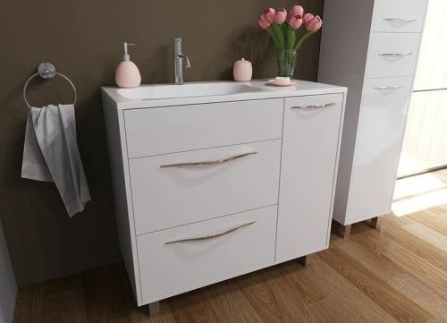 Тумба с раковиной Эстет Barcelona ФР-00003597 90х40 напольная цвет белый - фото 2