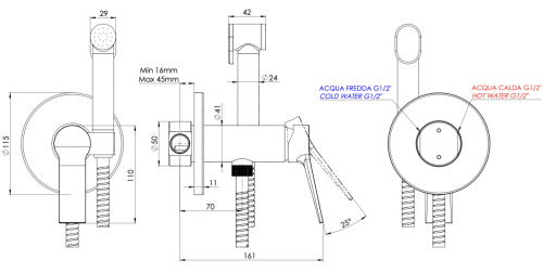 Гигиенический душ со смесителем Remer SL65WXV нержавеющая сталь - фото 2
