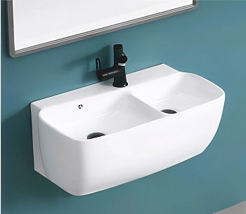 Раковина из сантехнического фарфора Cerutti SPA CT9282 70х40 подвесная цвет белый 1 отверстие под смеситель