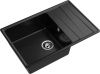Кухонная мойка Granfest Level LV-760L черный 75х50 цвет черный поверхность матовая