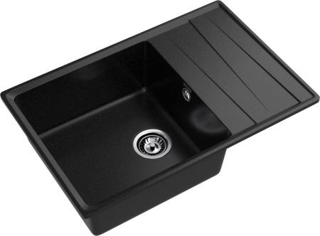 Кухонная мойка Granfest Level LV-760L черный 75х50 цвет черный поверхность матовая