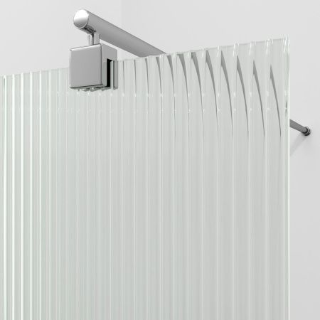 Душевая перегородка Wasserkraft Rur 30W 30W46-FL 110х200 стекло рифленое профиль хром