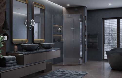 Душевой уголок Ambassador Diamond 12011111R 90х90 стекло прозрачное профиль хром без поддона - фото 3