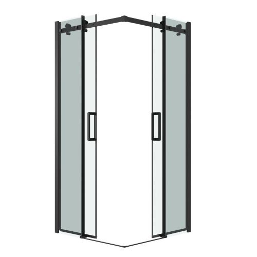 Душевой уголок Grossman Classic 300.K33.04.1010.21.00 100х100 стекло прозрачное профиль черный без поддона - фото 2