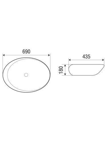 Раковина из сантехнического фаянса WeltWasser WW SK 10000004596 40 см накладная цвет белый без отверстий под смеситель - фото 2