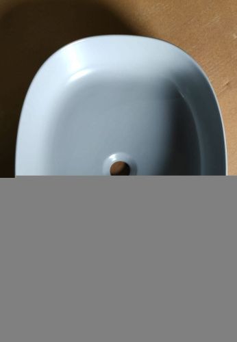 Раковина керамическая White Ceramic Jumper W0717FM 50х40 накладная цвет серый - фото 3