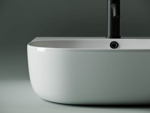 Раковина из сантехнического фарфора Ceramica Nova ELEMENT CN5011 50х40 накладная цвет белый 1 отверстие под смеситель - фото 4