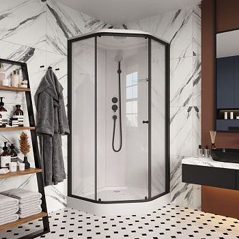 Душевая кабина Parly Penta P91B 90х90 пятиугольная с крышей ориентация универсальная